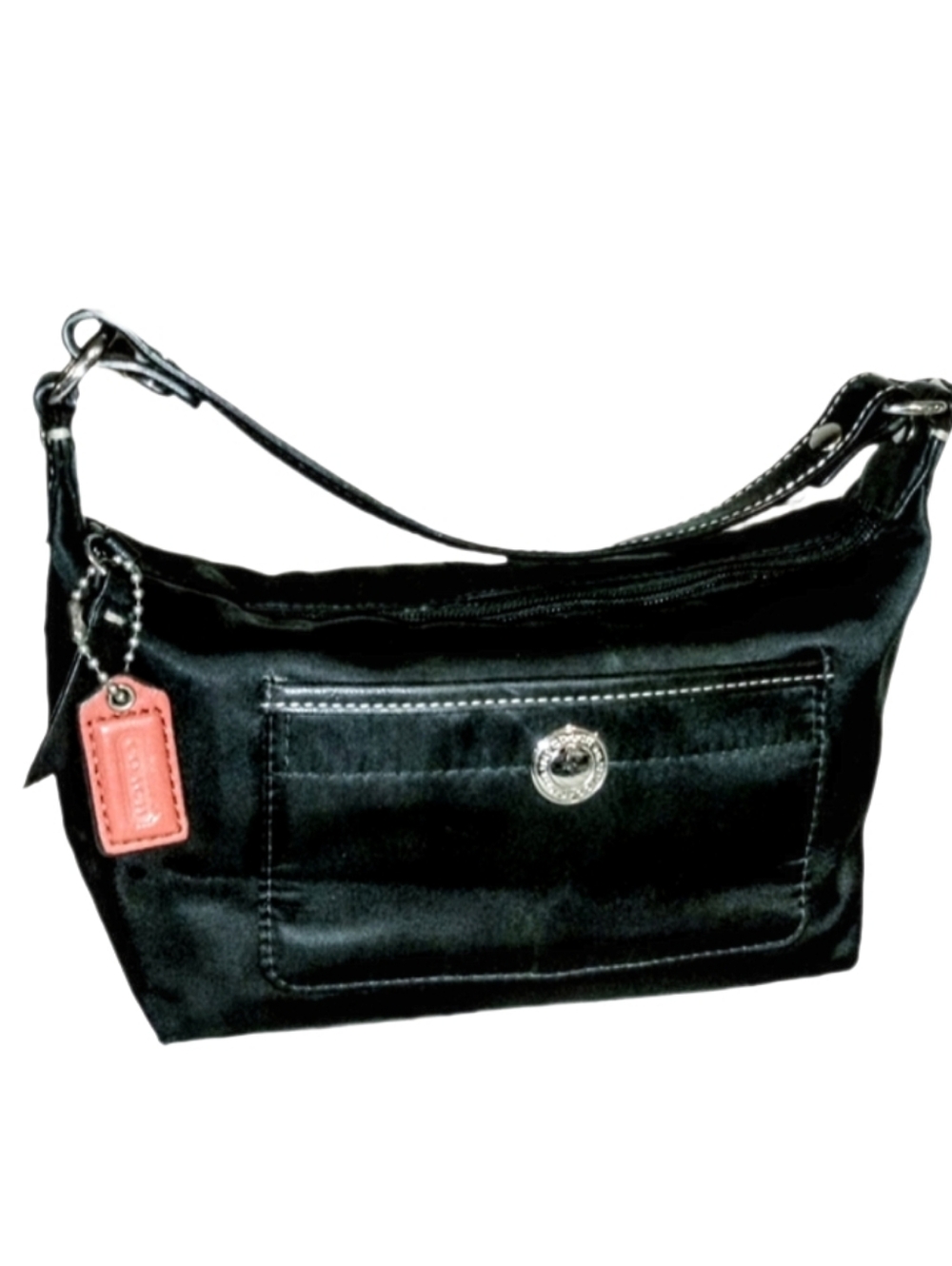 🖤 Vintage Y2K Coach Hamptons Black Satin Nylon Demi Mini Shoulder Bag RARE